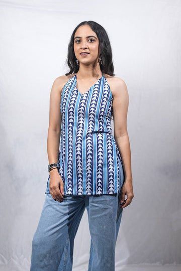 RUHI HALTER NECK KURTI