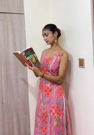 RIHANA SLEEVELESS LONG KURTI