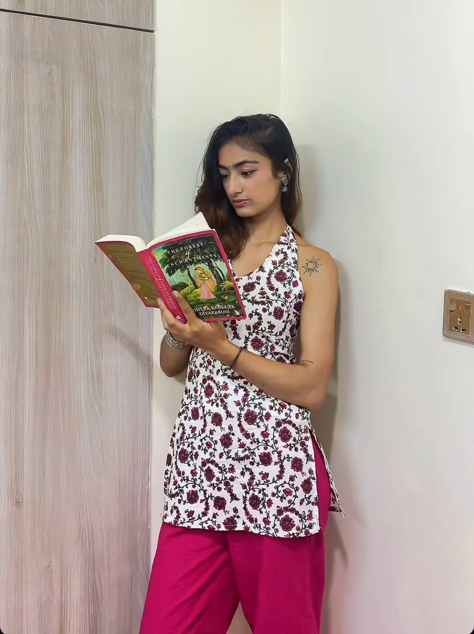 SARAH FLORAL HALTER NECK KURTI