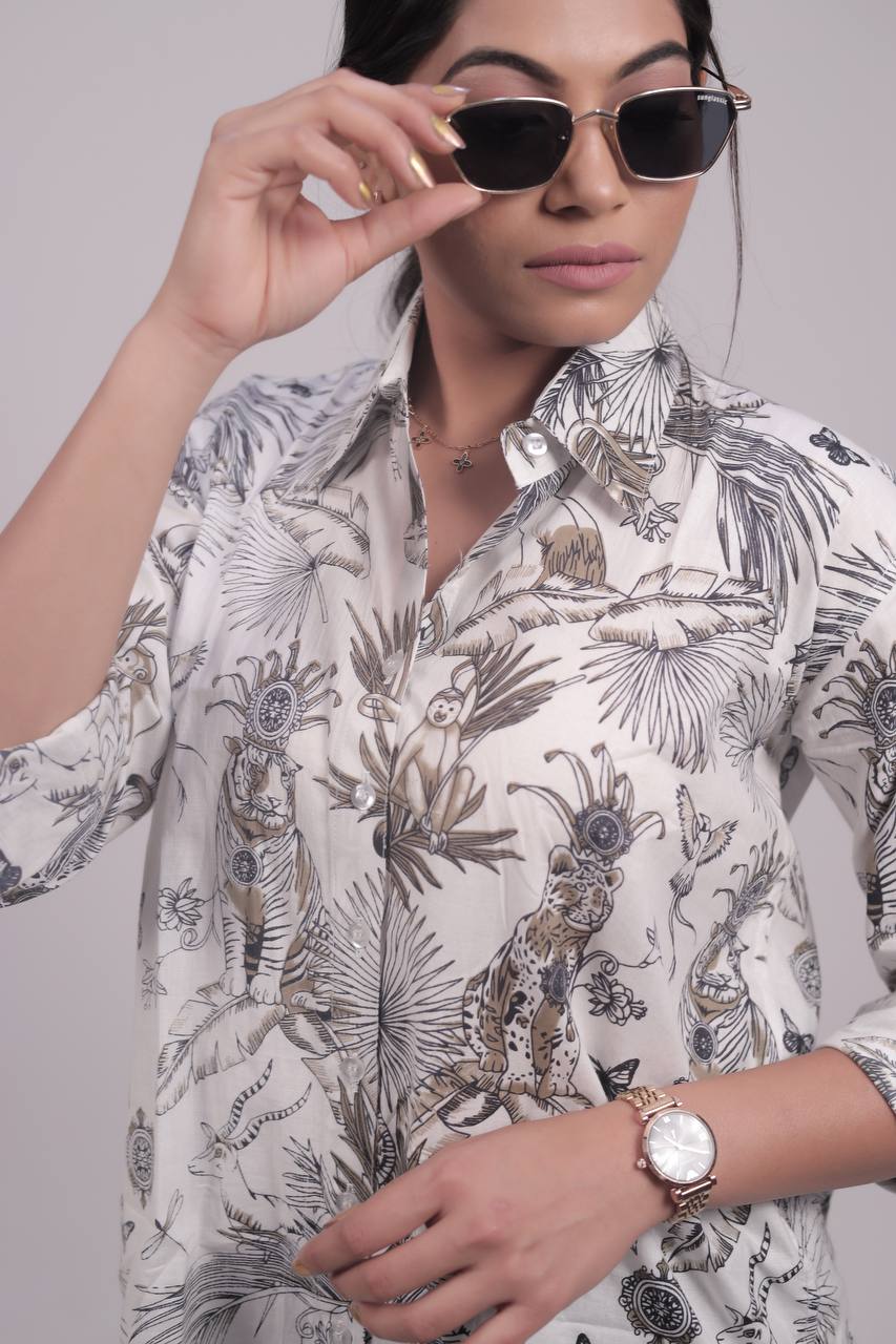 WILD EDEN JUNGLE PRINT SHIRT