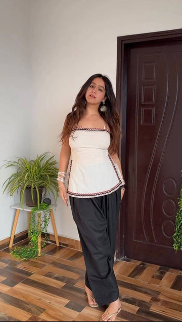 PEPLUM NOODLE STRAP CORSET KURTI