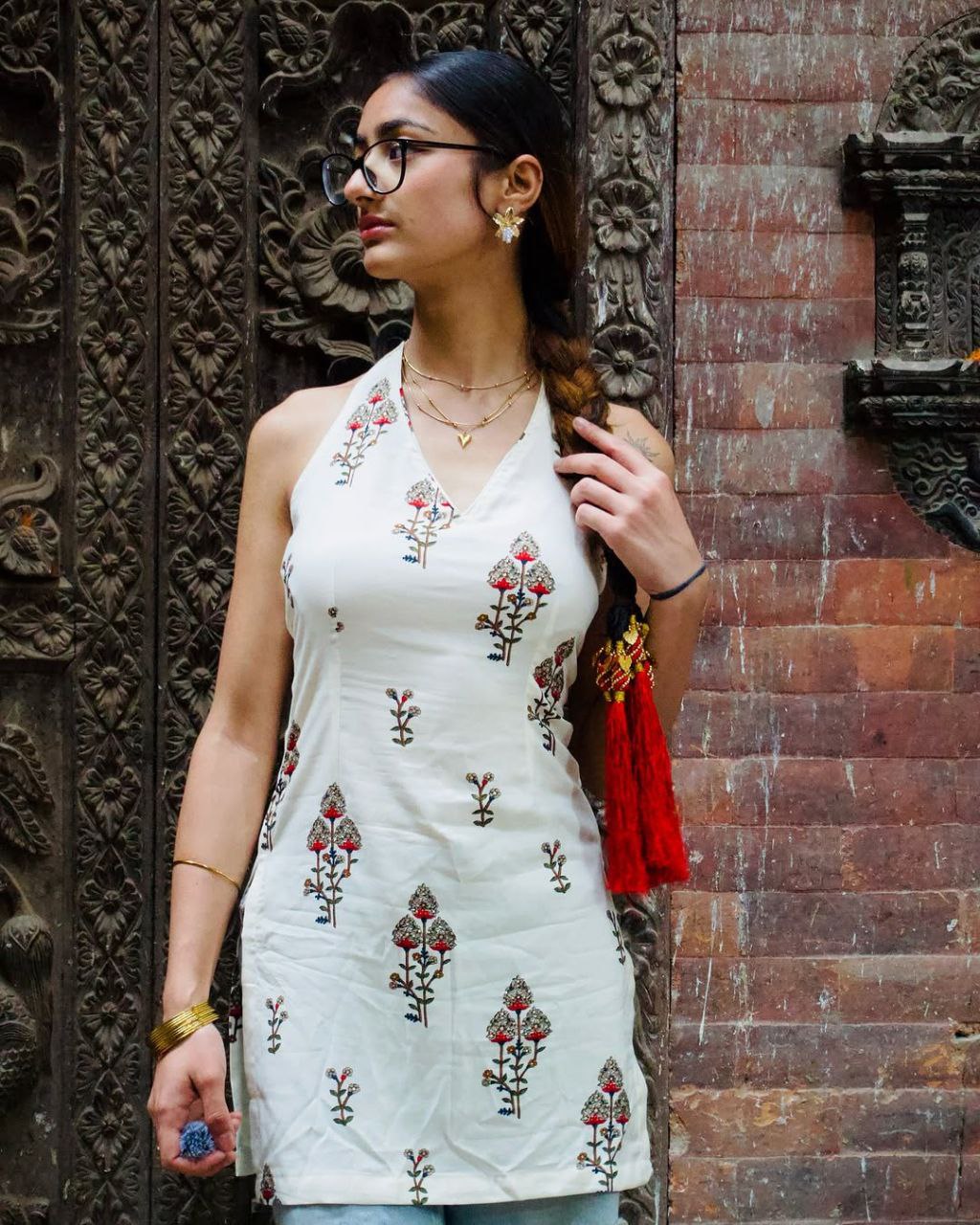 SIMRAN HALTER NECK KURTI